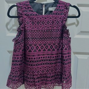 LIKELY Lace Peplum Top